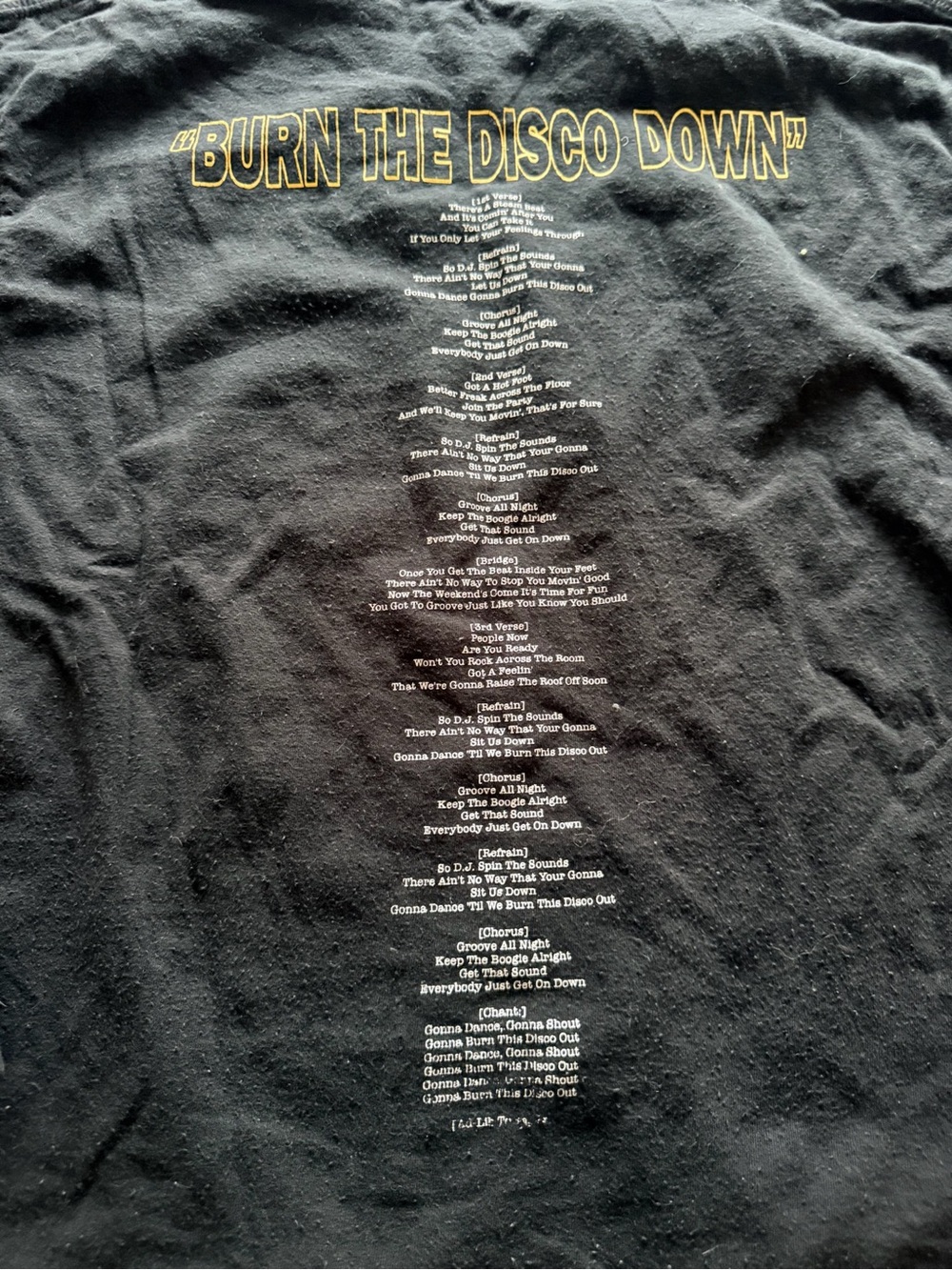 HMC Headliner Burn The Disco Down Black Graphic Long Sleeve Crewneck Tee L - Picture 2 of 5